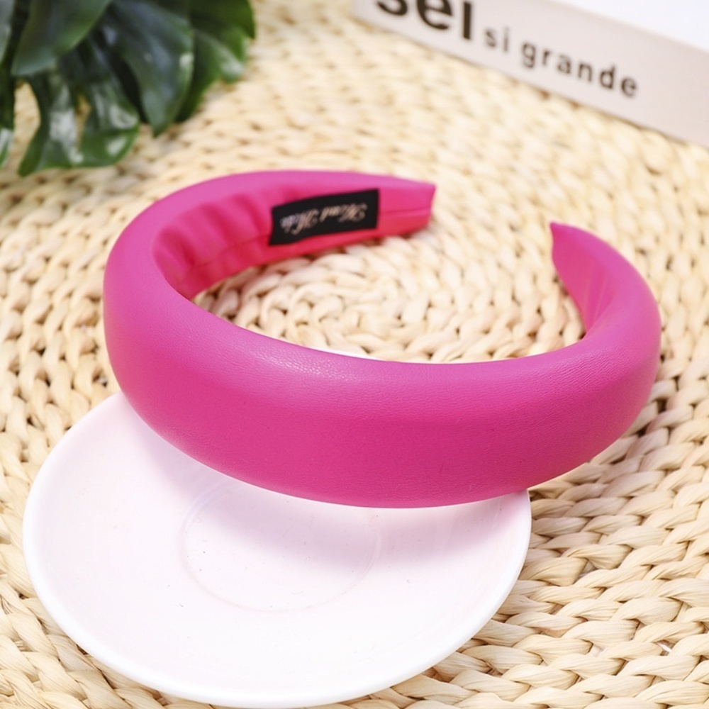 Pink Leatherette Hairband